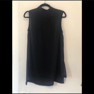 H&M Navy Blue Sleeveless Long Blouse / Short Dress